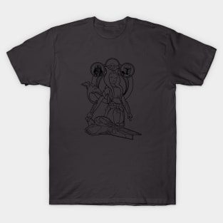 THE REBEL black lineart tv show T-Shirt